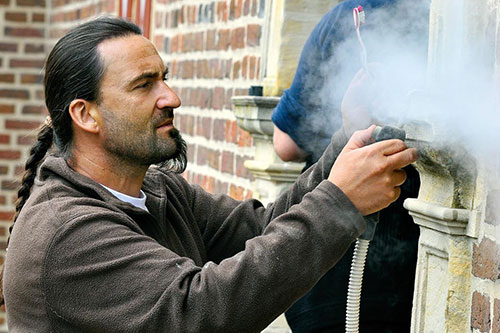 Bild aus einem Steinmetzhandwerk-Seminar